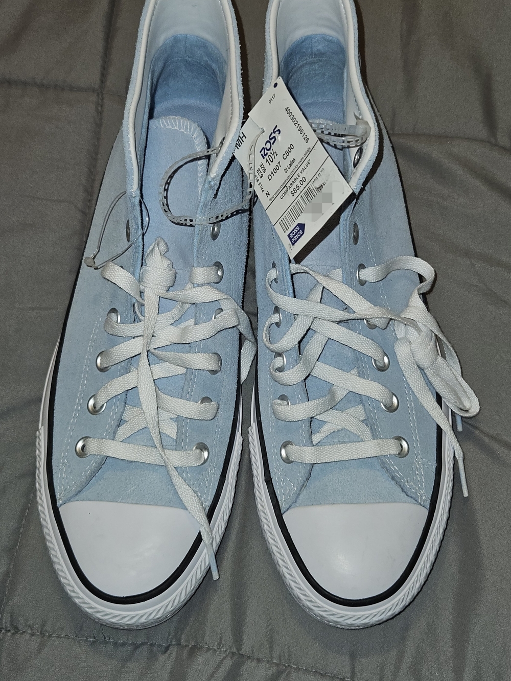 Converse Cons Chuck Taylor High Top Sneakers in Light Blue and White